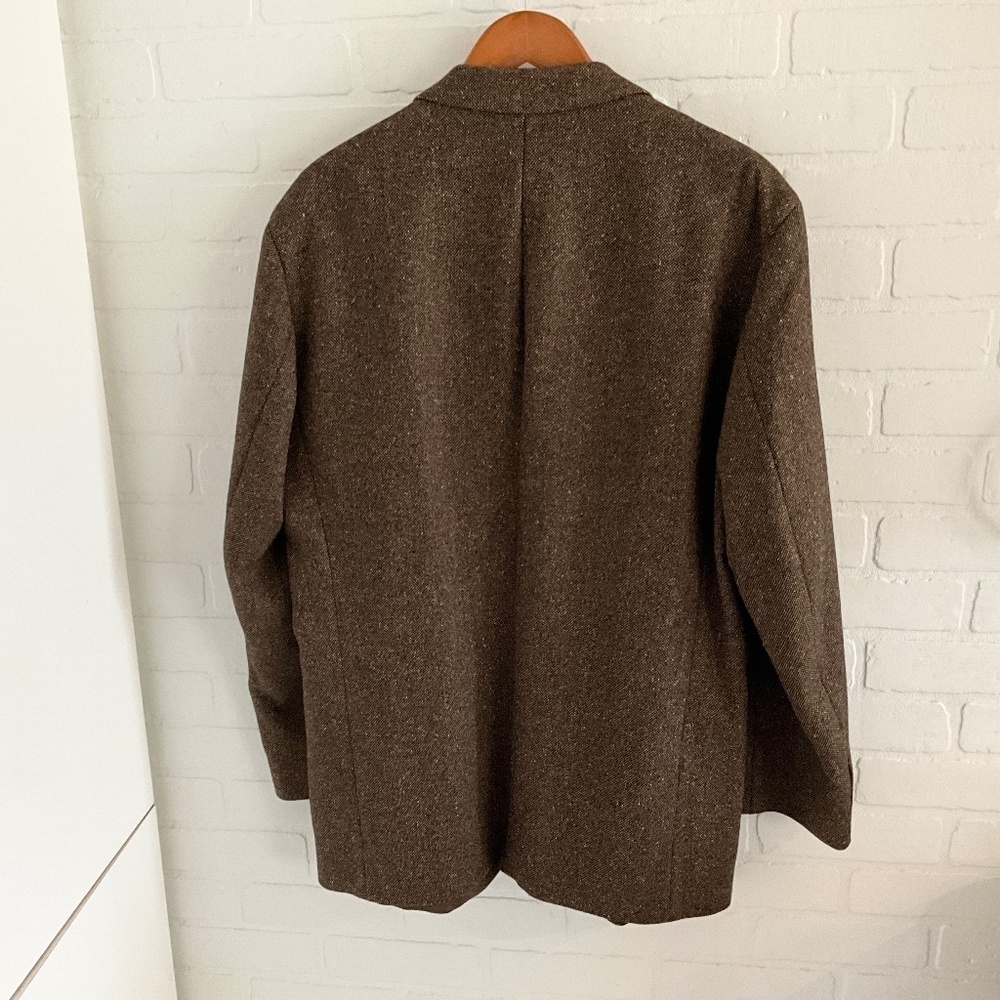 Hugo Boss Sirrah Silk Wool Tweed Blazer Quiet Luxury Hazelnut Brown US 48L - Picture 11 of 16